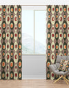 Retro Abstract Design X - Mid-Century Modern Curtain Panels