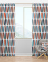 Retro Abstract Drops V - Mid-Century Modern Curtain Panels