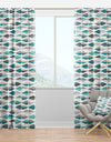 Retro Abstract Drops III - Mid-Century Modern Curtain Panels