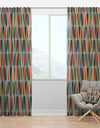 Retro Abstract Drops IX - Mid-Century Modern Curtain Panels