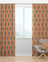 Retro Floral Pattern IV - Mid-Century Modern Curtain Panels