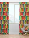 Retro Hexagon Pattern I - Mid-Century Modern Curtain Panels