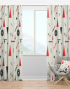 Triangular Retro Design III - Mid-Century Modern Curtain Panels