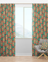 Retro Circular Pattern VI - Mid-Century Modern Curtain Panels