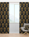 Vintage Golden Diamonds - Mid-Century Modern Curtain Panels