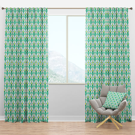 Retro Butterflies I - Mid-Century Modern Curtain Panels
