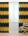 Golden Luxury Metallic Geometrics V - Mid-Century Modern Curtain Panels