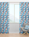 Triangular Retro Design II - Mid-Century Modern Curtain Panels