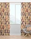 Retro Geometric Pattern - Mid-Century Modern Curtain Panels