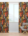 Retro Floral Pattern VII - Mid-Century Modern Curtain Panels