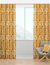 Retro Geometrical Abstract II - Mid-Century Modern Curtain Panels