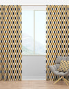 Golden Polka Dot - Mid-Century Modern Curtain Panels