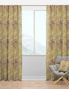 Golden Maze - Mid-Century Modern Curtain Panels