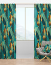 Gold and Blue Dynamics II - Mid-Century Modern Curtain Panels