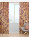 Golden Marble Design V - Mid-Century Modern Curtain Panels