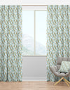 Golden Foliage X - Mid-Century Modern Curtain Panels