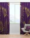 Tropical Foliage V - Mid-Century Modern Curtain Panels
