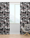 Classic Houndstooth Pattern - Mid-Century Modern Curtain Panels