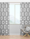 Retro Geometrical Abstract Minimal Pattern VI - Mid-Century Modern Curtain Panels