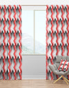 Retro Geometrical Abstract Minimal Pattern VIII - Mid-Century Modern Curtain Panels