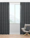 Floral 3d Pattern - Mid-Century Modern Curtain Panels