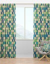 Retro Abstract Pattern I - Mid-Century Modern Curtain Panels