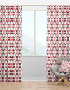 Retro Grid Pattern I - Mid-Century Modern Curtain Panels