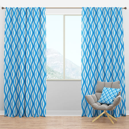 Retro Pattern Abstract Design VI - Mid-Century Modern Curtain Panels