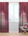 Pink Forest - Traditional Curtain Panels