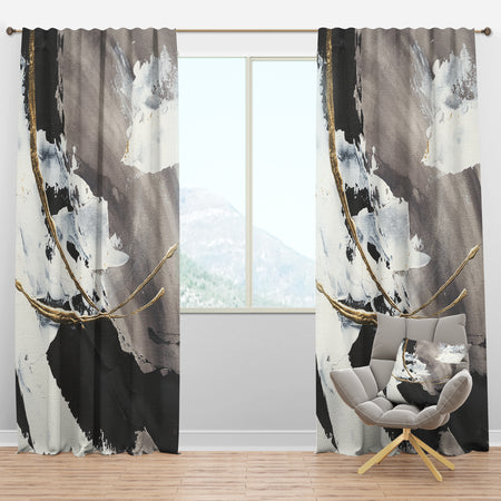 Glam Painted Arcs II - Modern Curtain Panels