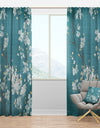 Blue Cherry Blossoms I - Traditional Curtain Panels