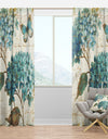 butterfly Blue Garden I - Farmhouse Curtain Panels