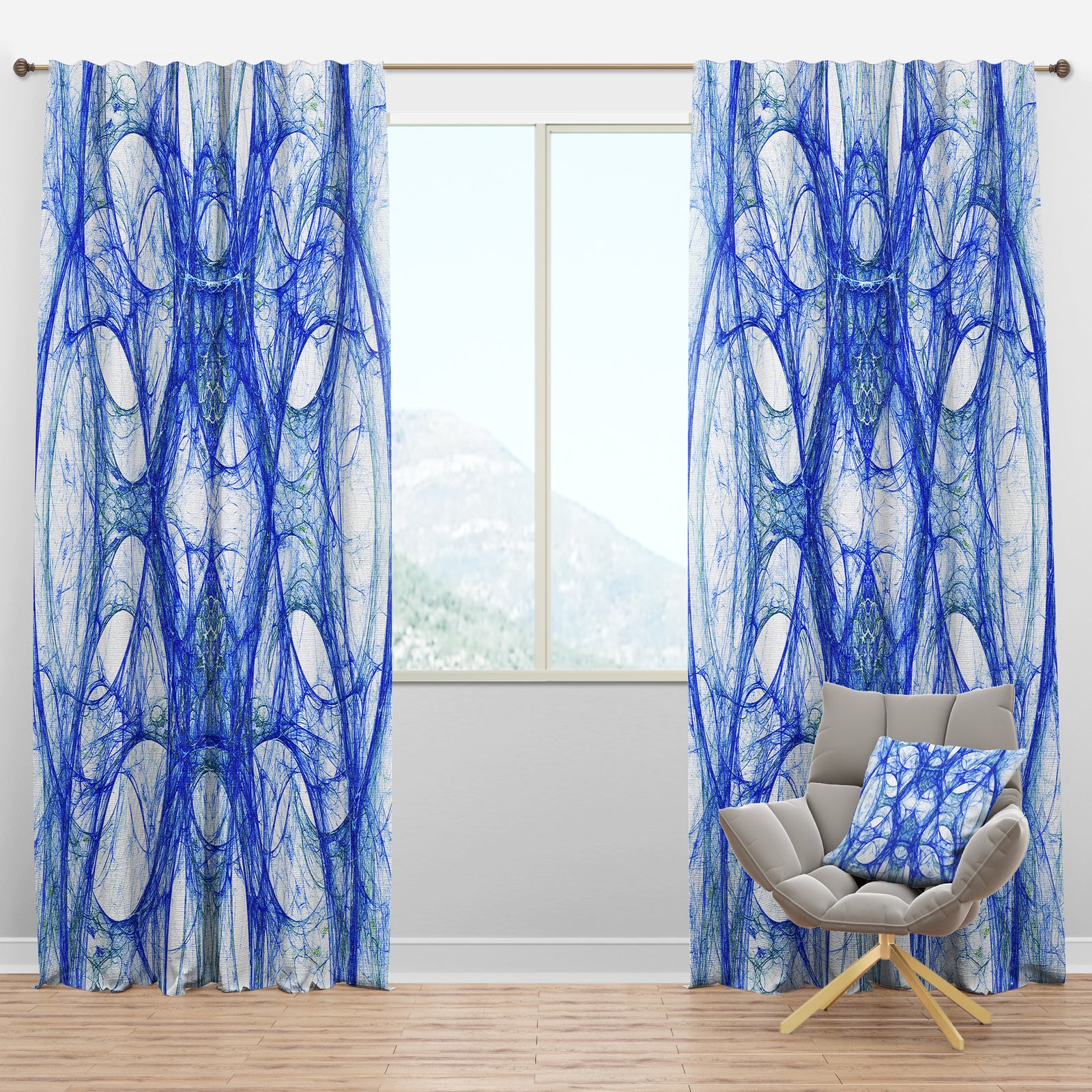 Head of Iron Knight - Abstract Curtain Panels