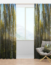 Green Autumn Trees - Landscape Photography Curtain Panels