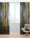 Morning Forest Panoramic View - Landscape Photography Curtain Panels