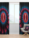 Abstract Colorful Fractal Flower - Floral Curtain Panels