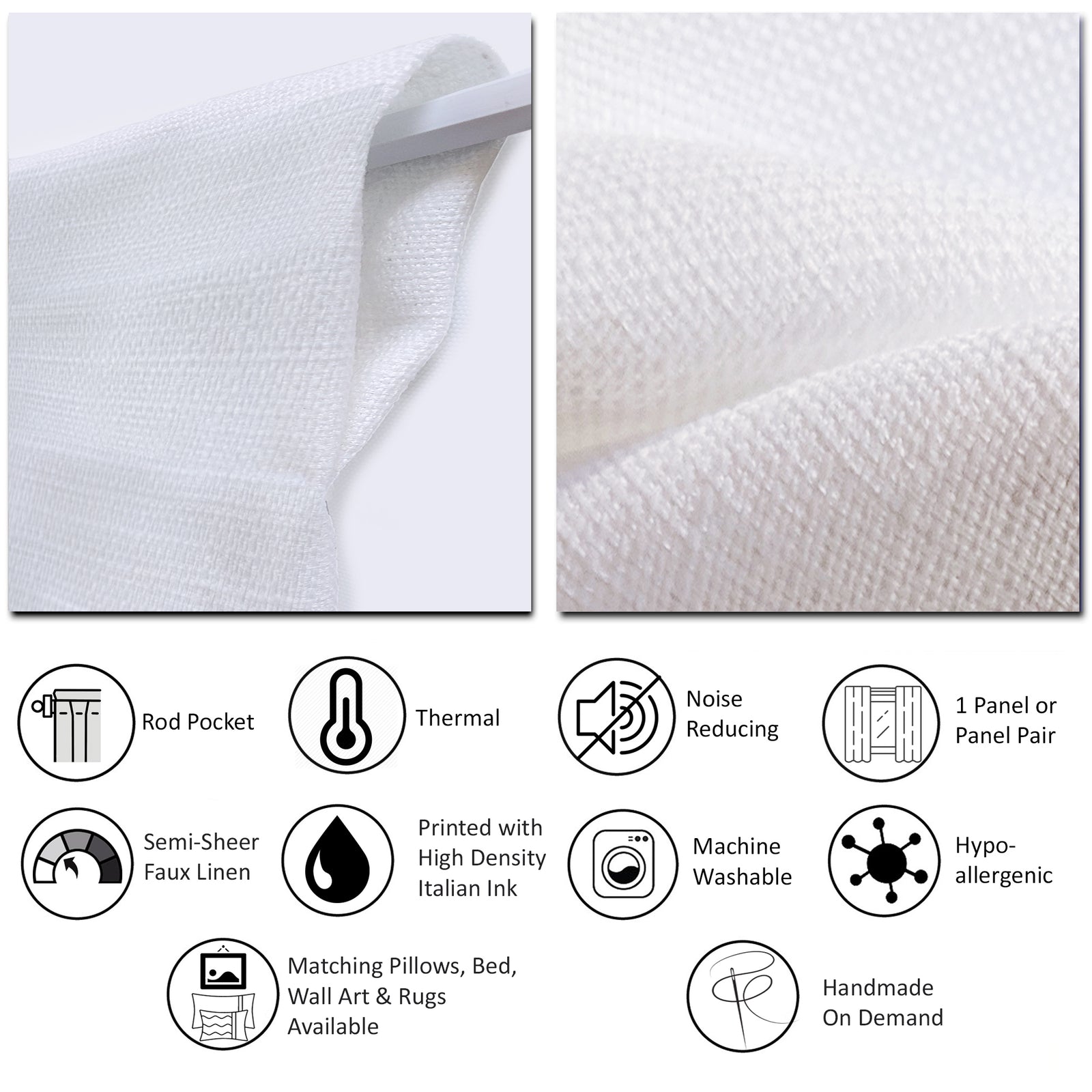 Japanese Ocean Wave Pattern - Costal Curtain Panels