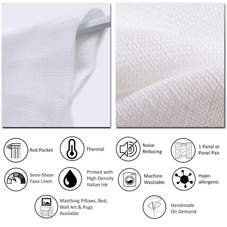 White, Red and Blue and Brown Butterfly Pattern - Animals Curtain Panels