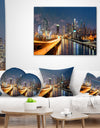 Philadelphia Skyline at Night - Cityscape Throw Pillow