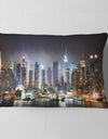 New York Times Square in Blue Light - Cityscape Throw Pillow