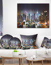 New York Times Square in Blue Light - Cityscape Throw Pillow