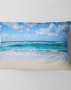 Serene Blue Tropical Beach - Seashore Throw Pillow