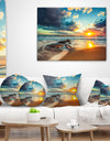 Beautiful Cloudscape over the Sea - Modern Beach Throw Pillow