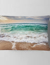 Crystal Clear Blue Foaming Waves - Seascape Throw Pillow