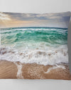 Crystal Clear Blue Foaming Waves - Seascape Throw Pillow