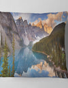 Moraine Lake in Banff Park Canada - Landscape Printed Throw Pillow