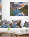 Moraine Lake in Banff Park Canada - Landscape Printed Throw Pillow