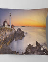 Portland Head Lighthouse Maine - Modern Seascape Throw Pillow