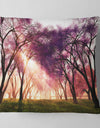 Cherry Blossoms Japan Garden - Landscape Printed Throw Pillow