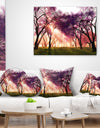 Cherry Blossoms Japan Garden - Landscape Printed Throw Pillow